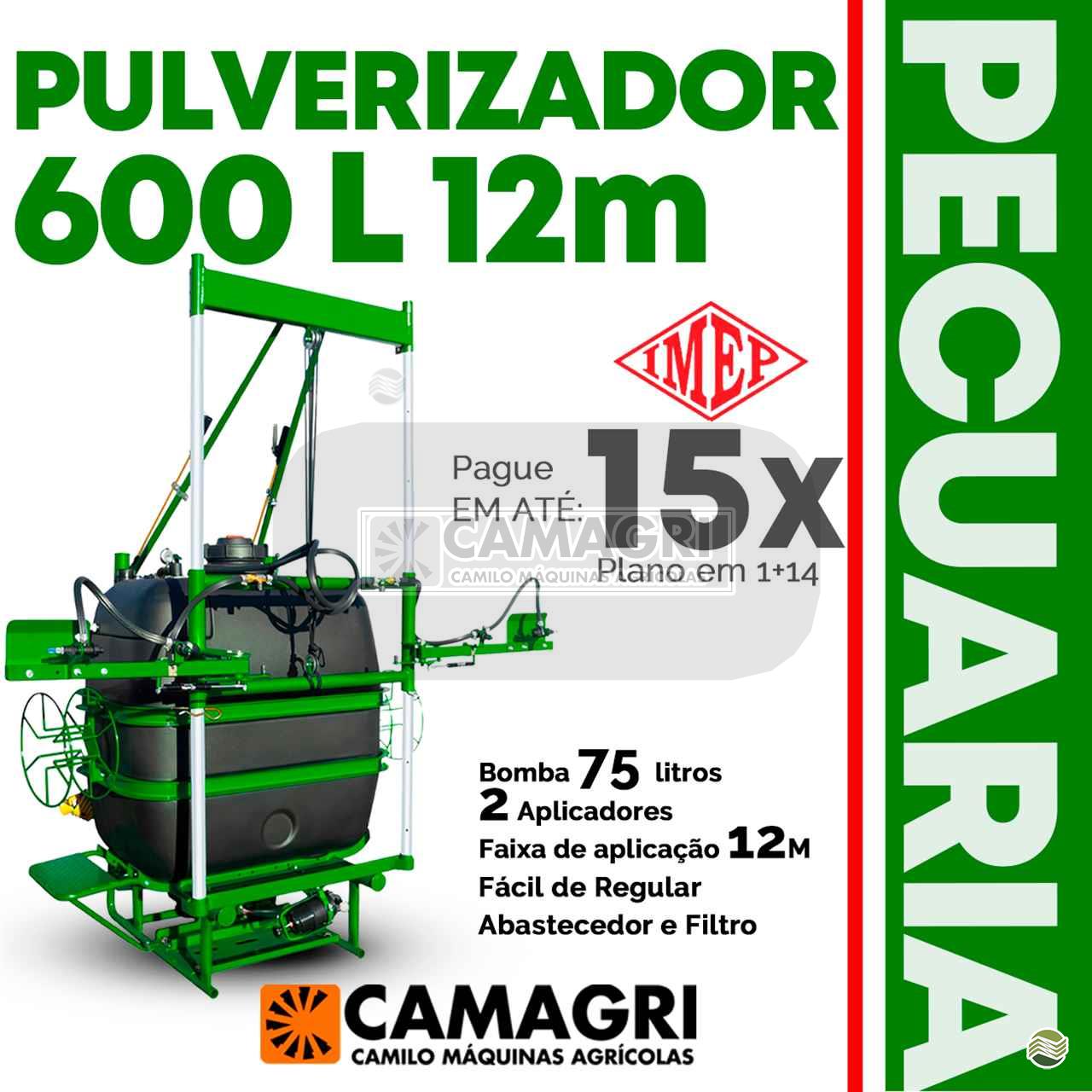 PULVERIZADOR IMEP IPEC 600 Acoplado Hidráulico Camagri - Camilo Máquinas Agrícolas - Agrale GOIANIA GOIAS GO